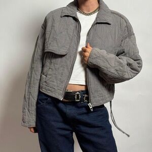 Blank NYC women’s  Quilted Gray Jacket